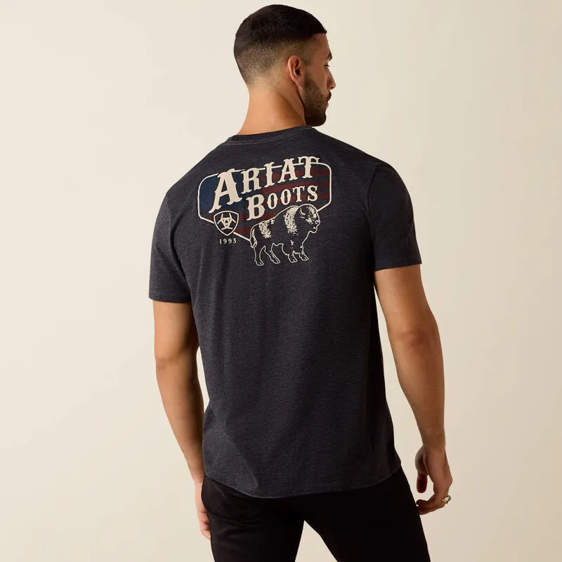 Ariat American Bison Classic Fit T-Shirt - Charcoal Heather