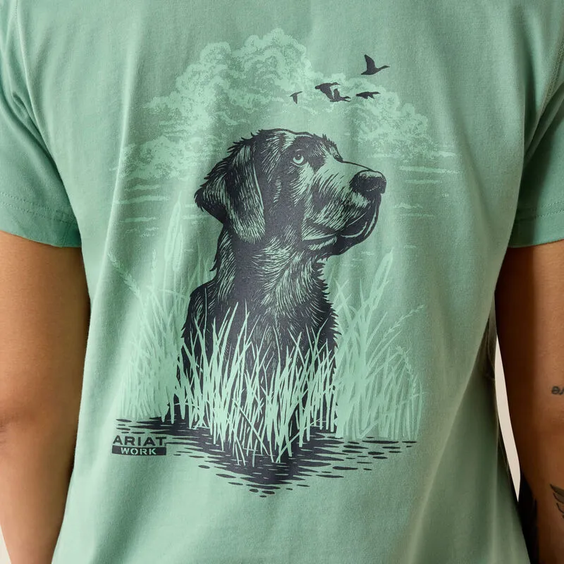 Ariat Rebar Workman Field Dog Classic Fit T-Shirt - Malachite Green-5