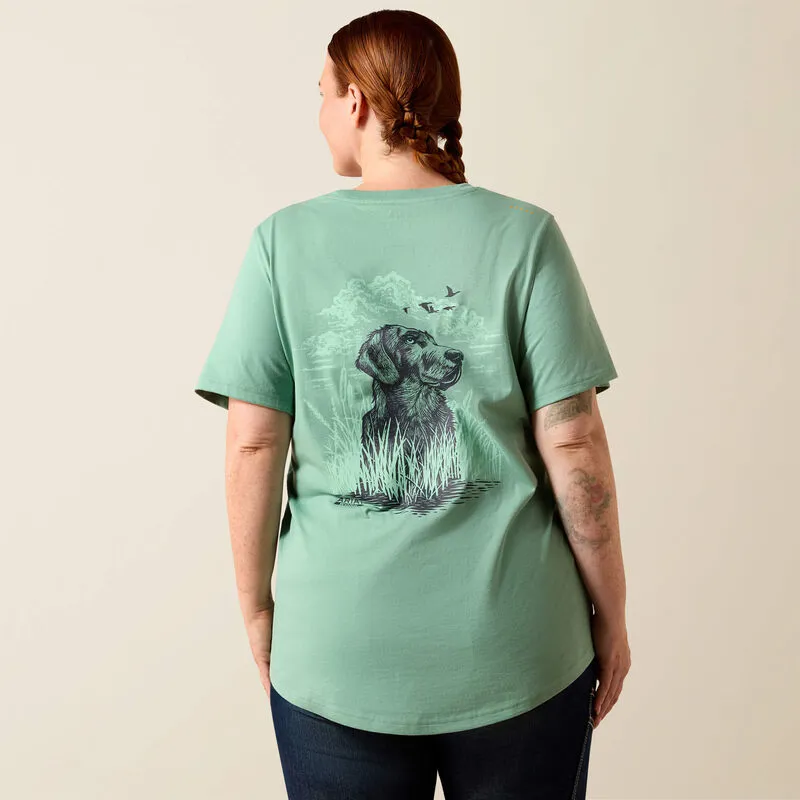 Ariat Rebar Workman Field Dog Classic Fit T-Shirt - Malachite Green-3