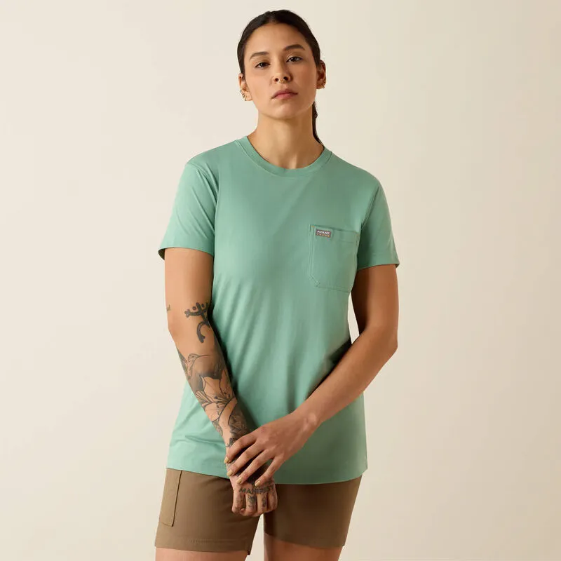 Ariat Rebar Workman Field Dog Classic Fit T-Shirt - Malachite Green-1