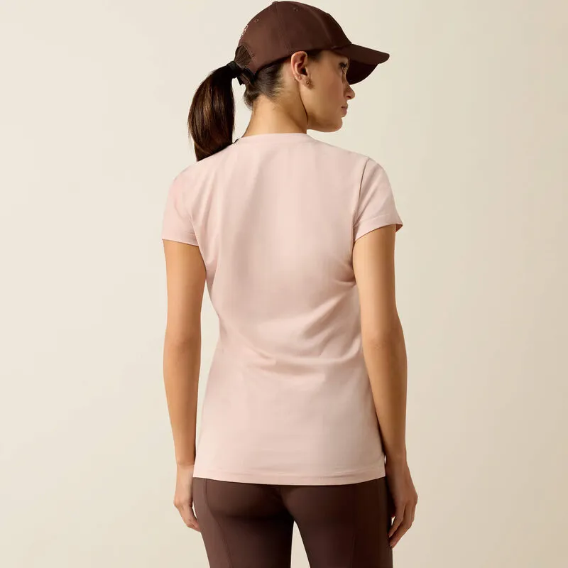 Ariat Vertical Logo T-Shirt - Sepia Rose-1