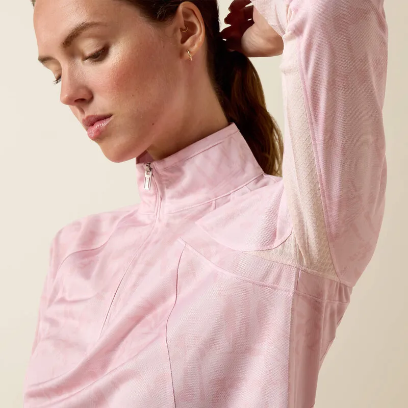 Ariat Sunstopper 3.0 1/4 Zip Baselayer - Sepia Rose Horse Park-3