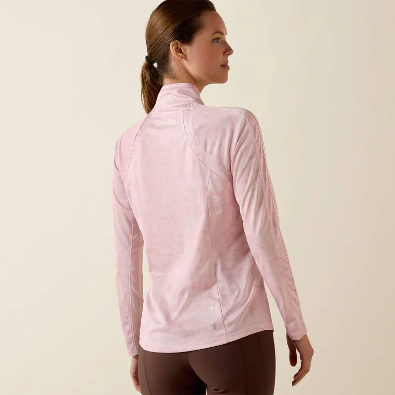 Ariat Sunstopper 3.0 1/4 Zip Baselayer - Sepia Rose Horse Park-1