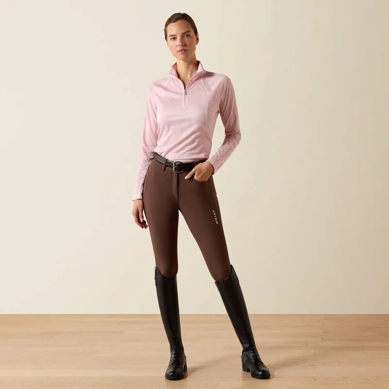 Ariat Sunstopper 3.0 1/4 Zip Baselayer - Sepia Rose Horse Park-2