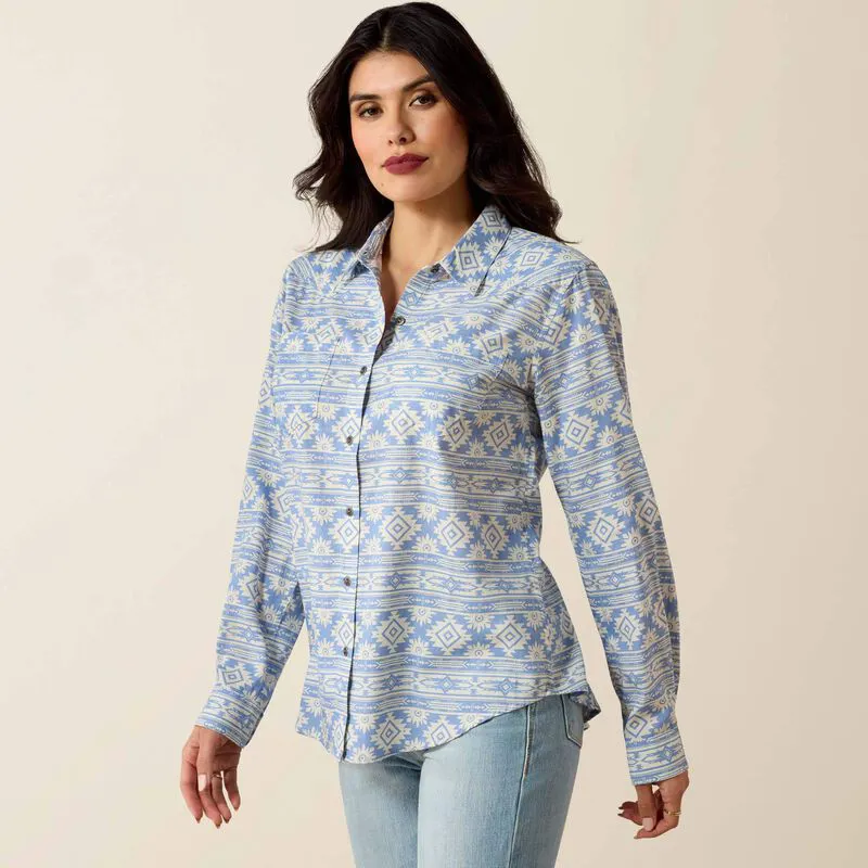 Ariat Billie Jean Shirt - Ashleigh Blue Crystal Southwest
