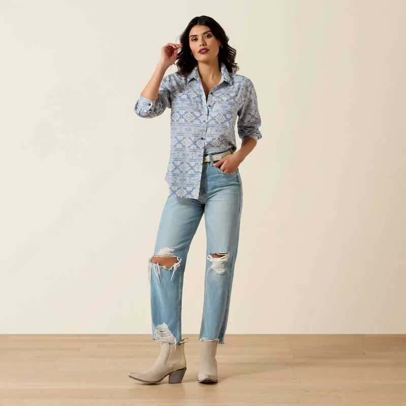 Ariat Billie Jean Shirt - Ashleigh Blue Crystal Southwest-6