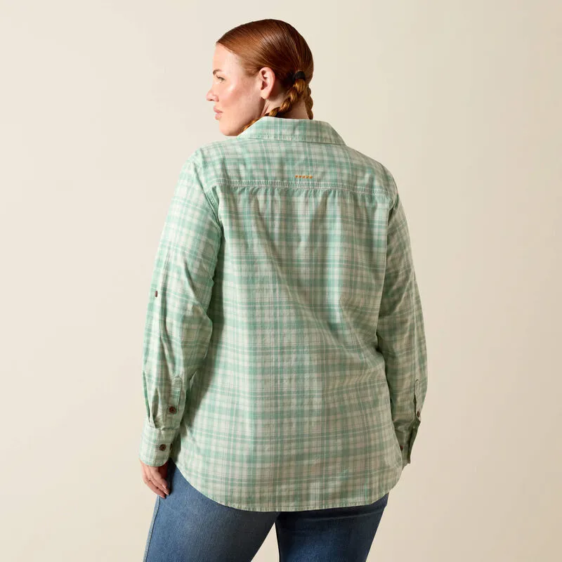Ariat Rebar Made Tough DuraStretch Work Shirt - Clearly Aqua-4