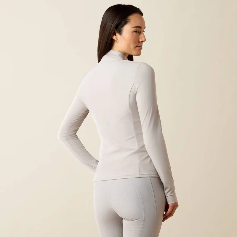Ariat Ladies Solveil 1/2 Zip Baselayer - Show Grey-1