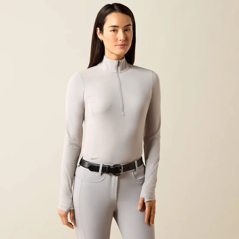 Ariat Ladies Solveil 1/2 Zip Baselayer - Show Grey
