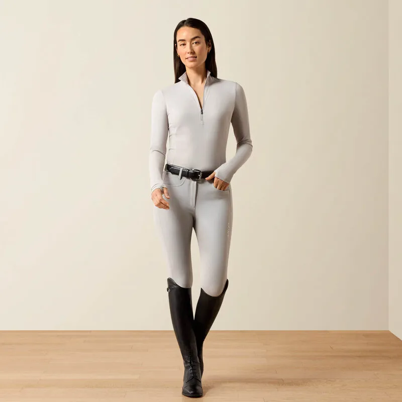 Ariat Ladies Solveil 1/2 Zip Baselayer - Show Grey-2
