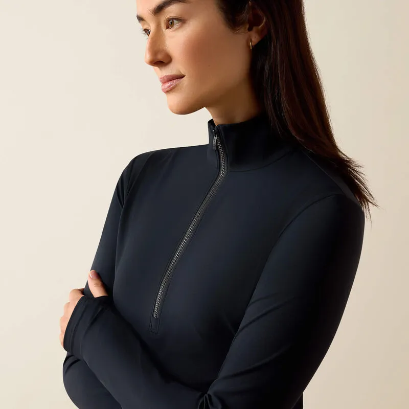 Ariat Ladies Solveil 1/2 Zip Baselayer - Black-3