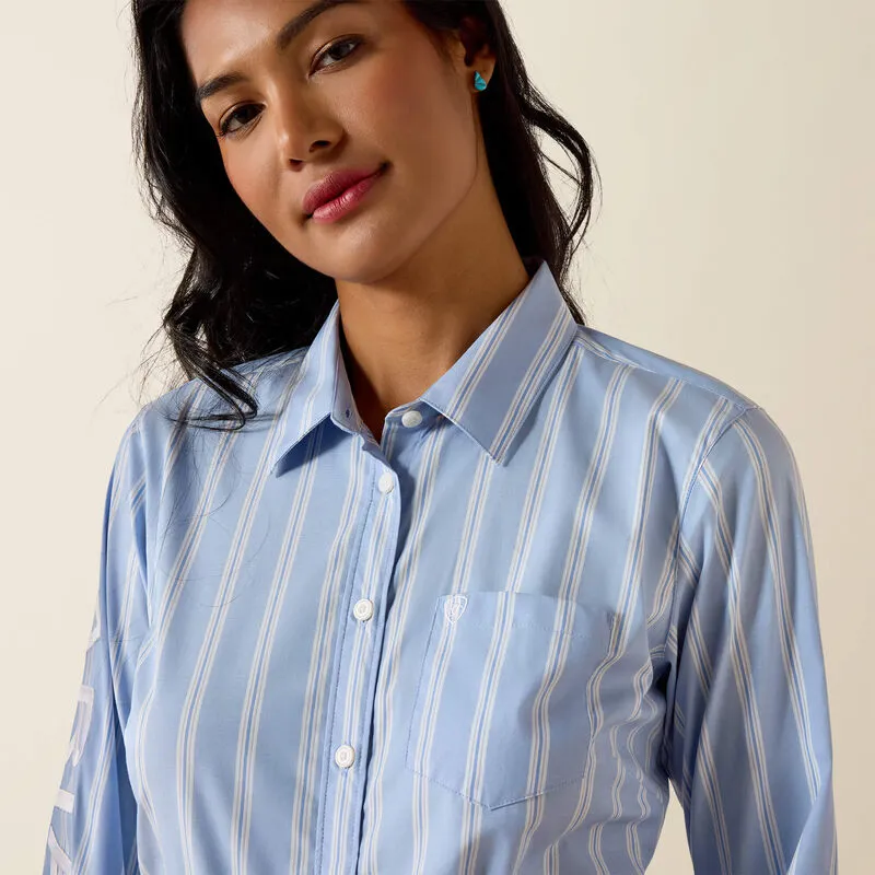 Ariat Team Kirby Shirt - Ashleigh Blue Stripe-2