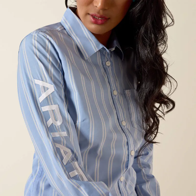 Ariat Team Kirby Shirt - Ashleigh Blue Stripe-1