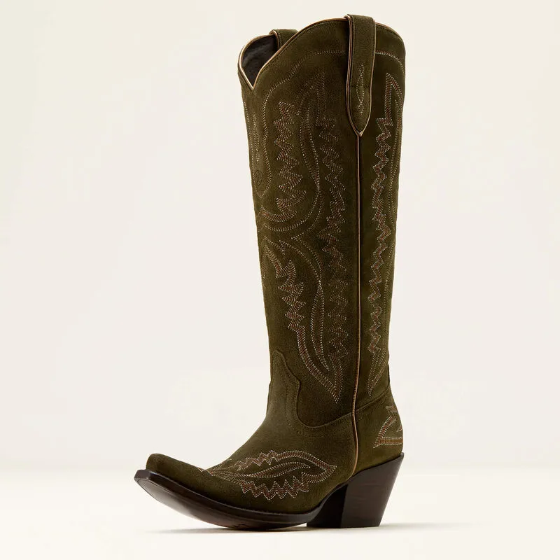 Ariat Casanova Western Boot - Soft Olive Suede-5