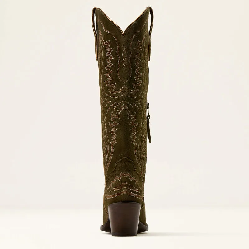 Ariat Casanova Western Boot - Soft Olive Suede-2