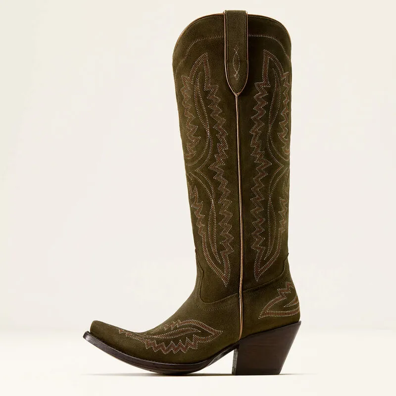 Ariat Casanova Western Boot - Soft Olive Suede