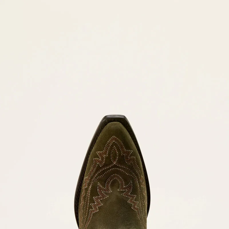 Ariat Casanova Western Boot - Soft Olive Suede-3