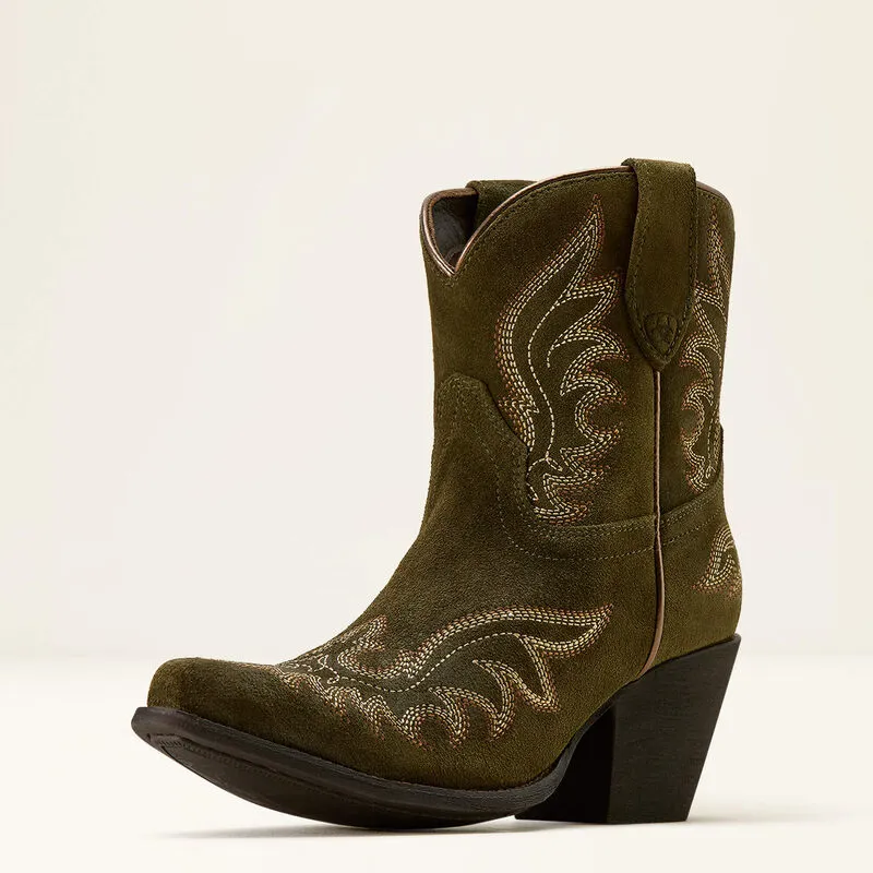 Ariat Chandler Western Boot - Soft Olive Suede