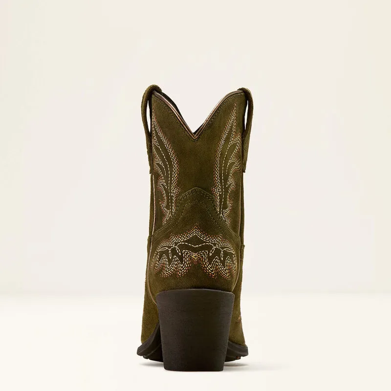 Ariat Chandler Western Boot - Soft Olive Suede-3