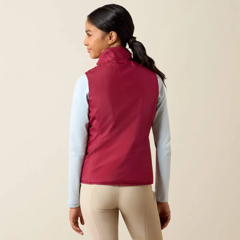 Ariat Youth Bella Reversible Insulated Vest - Vanilla Ice Horsin' Around -2