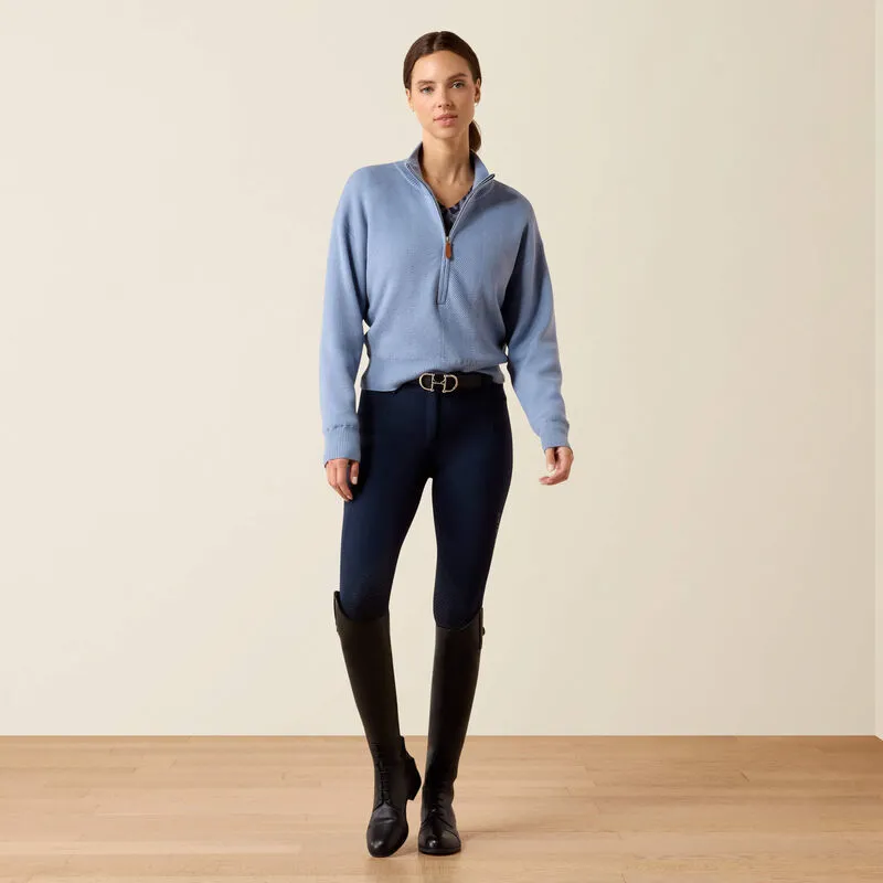 Ariat Ladies Foxleigh 1/2 Zip Sweater - Rainwashed-2
