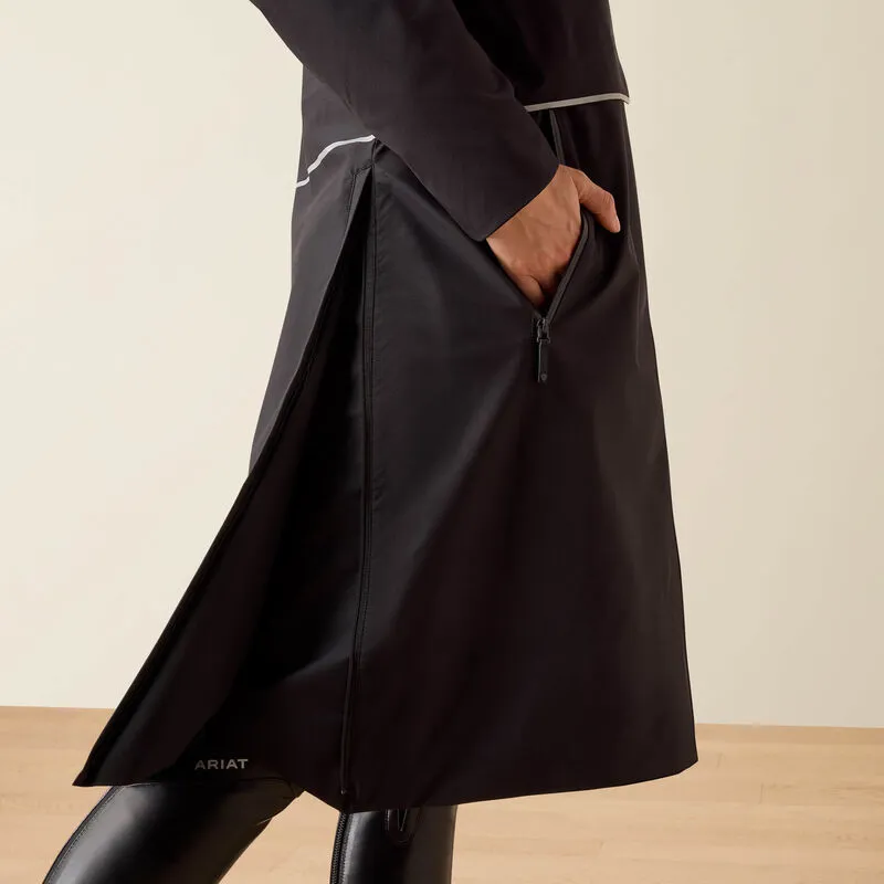 Ariat Ladies Long Rider Waterproof Coat - Black-3
