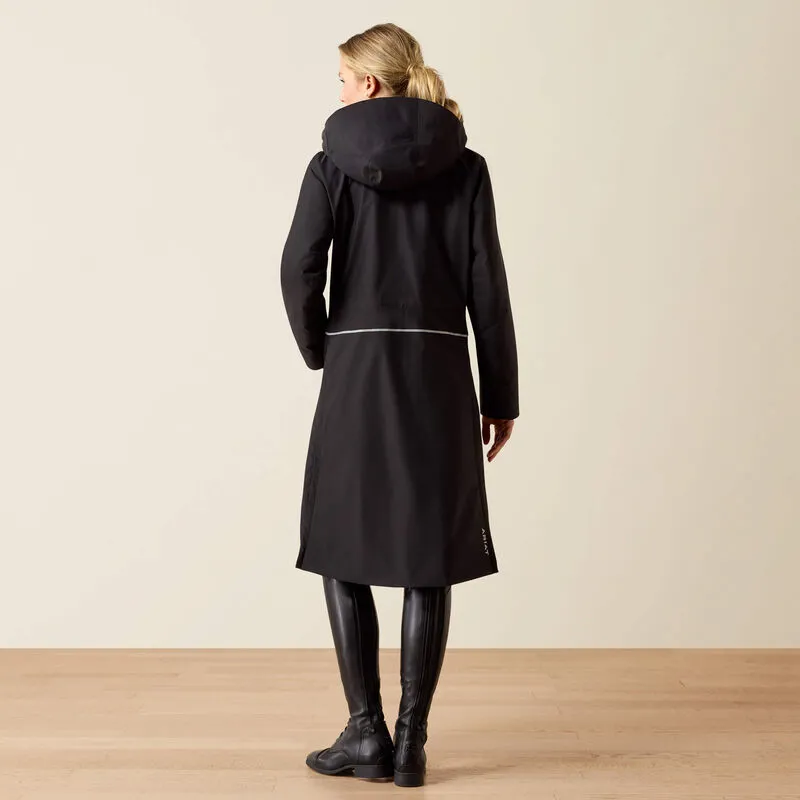 Ariat Ladies Long Rider Waterproof Coat - Black-1