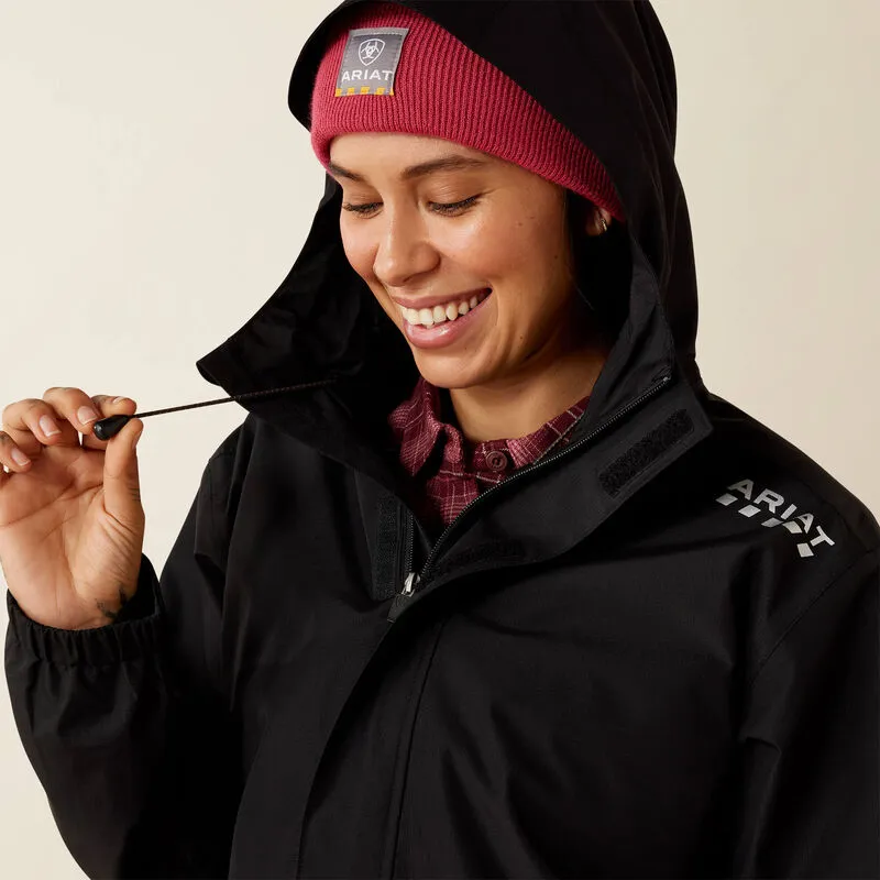 Ariat Ladies Rebar Stormshell Waterproof Jacket - Black-3
