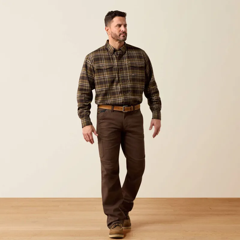 Ariat Men's Rebar Flannel Durastretch Work Shirt - Earth-2