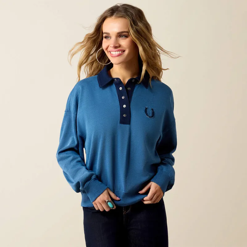 Ariat Ladies Hold Your Horses Sweatshirt - Indigo