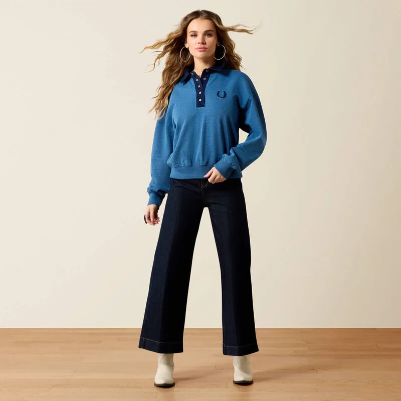 Ariat Ladies Hold Your Horses Sweatshirt - Indigo-2
