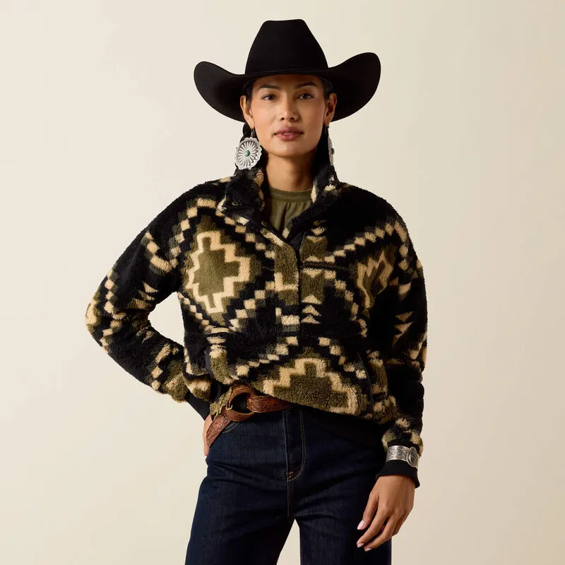 Ariat Ladies Berber Sweatshirt - Gambit Southwest Print