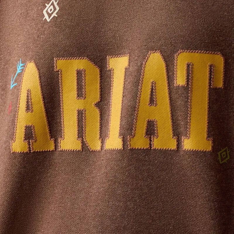 Ariat Ladies Essential Crew Sweatshirt - Chicory Coffee Heather-5