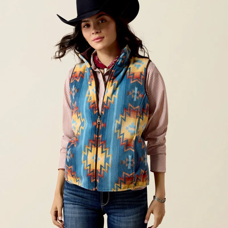 Ariat Ladies Dilon 2.0 Reversible Insulated Vest - Choc Plum/Lakeside SW-7