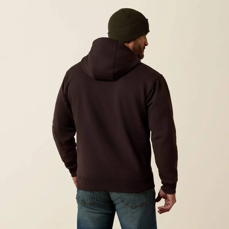Ariat Rebar Lightweight Logo Hoodie - Licorice / Canteen-1
