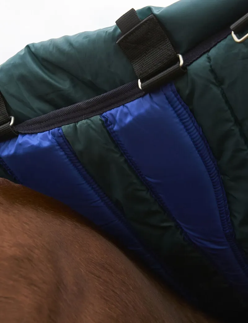 Weatherbeeta ComFiTec Plus Dynamic Turnout Rug Detach-A-Neck 100G - 6'0 Forest Green Navy-2