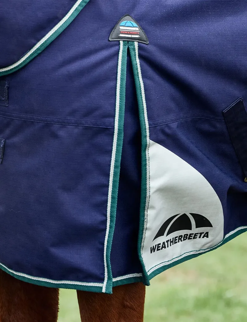 Weatherbeeta ComFiTec Plus Dynamic Turnout Rug Detach-A-Neck 100G Navy Forest Green-5