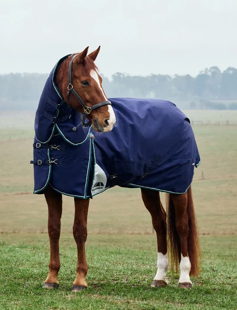 Weatherbeeta ComFiTec Plus Dynamic Turnout Rug Detach-A-Neck 100G Navy Forest Green-4