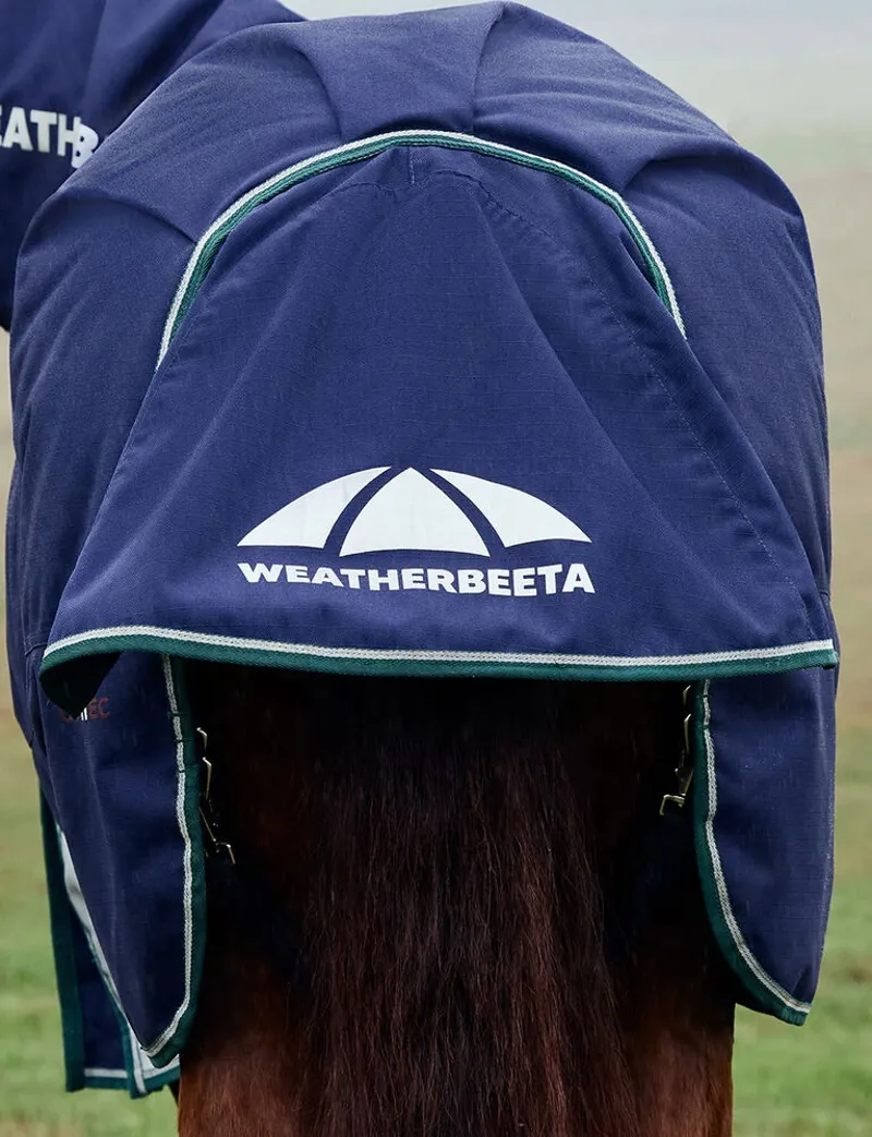 Weatherbeeta ComFiTec Plus Dynamic Turnout Rug Detach-A-Neck 100G - Navy Forest Green-2