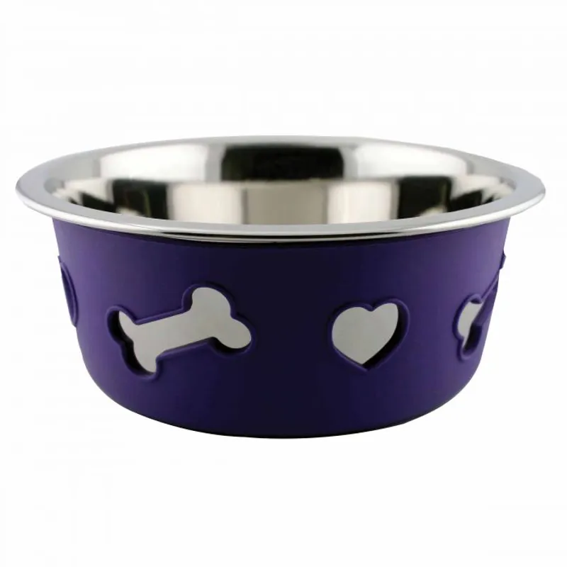 Weatherbeeta Non-Slip StainlessSteel Silicone Bone Bowl - 21cm