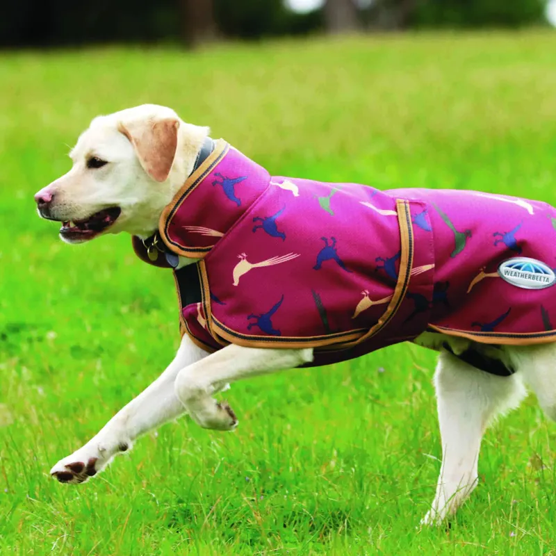 Weatherbeeta Parka 1200D Deluxe Dog Coat - Burgundy Pheasant-1