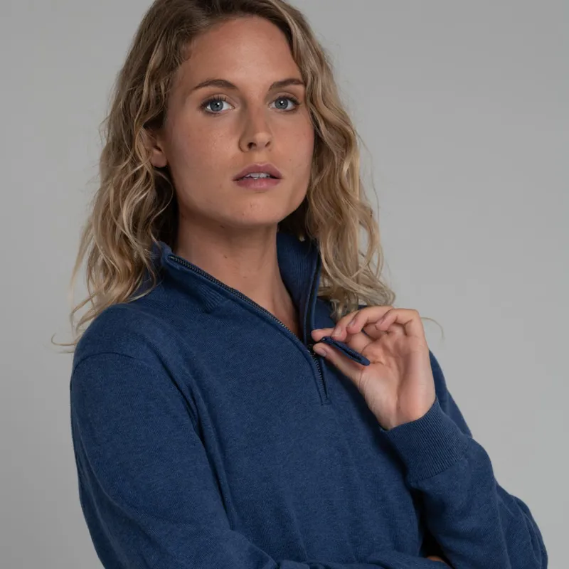 Schoffel Polperro Pima 1/4 Zip - French Navy-2