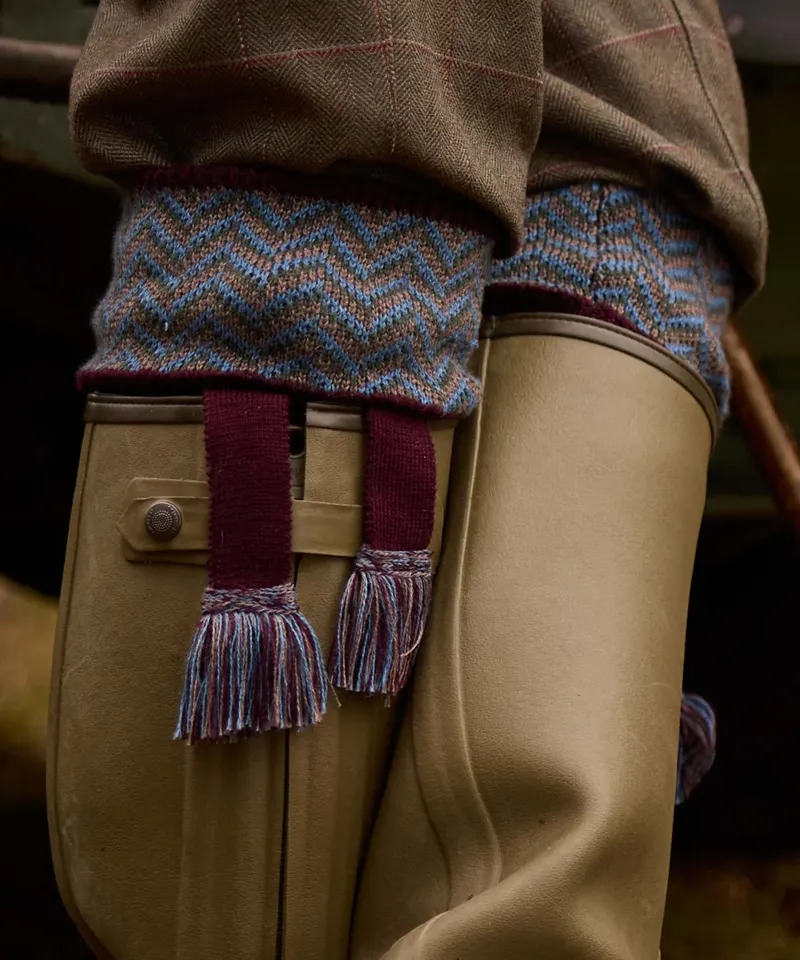 Schoffel Herringbone Sock - Port-1