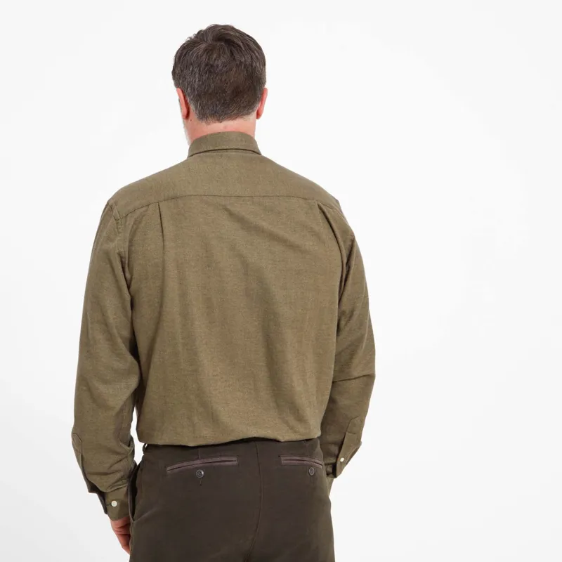 Schoffel Burnham Tattersall Shirt - Loden Green Herringbone-1