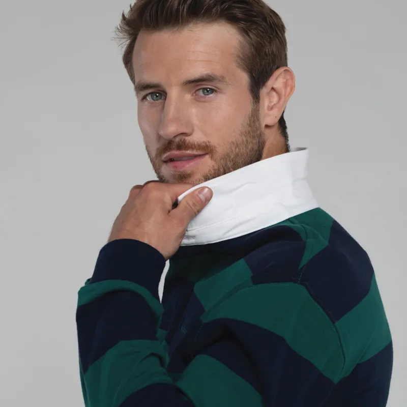 Schoffel Mawes Rugby Shirt - Navy Green Stripe-4