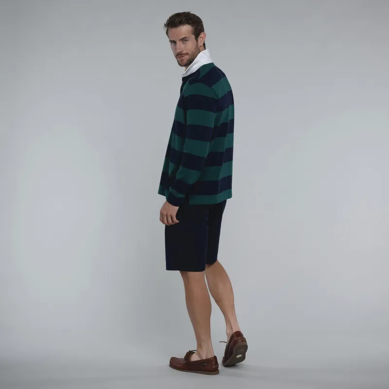 Schoffel Mawes Rugby Shirt - Navy Green Stripe-6