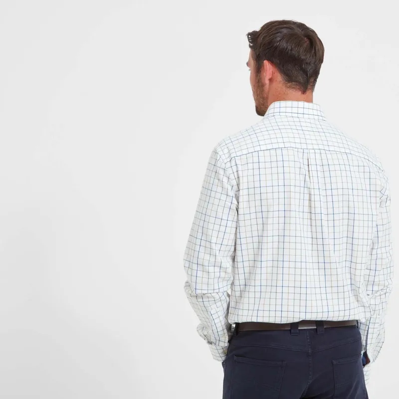 Schoffel Wells Tailored Shirt - Green Navy Brown Check-1
