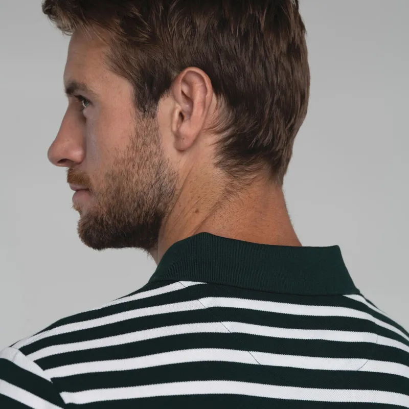 Schoffel St Ives Polo Shirt - Green Stripe-4