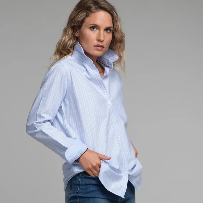Schoffel Cley Soft Oxford Shirt - Blue-Pink Stripe-2