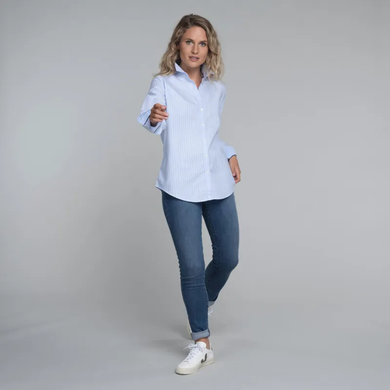 Schoffel Cley Soft Oxford Shirt - Blue-Pink Stripe-3